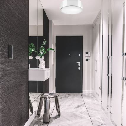 Потолочный светильник DANTE 1xE27/60W/230V диаметр 26 см блестящий хром