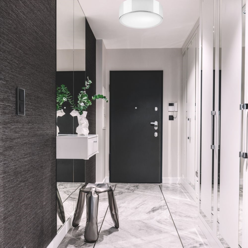 Потолочный светильник DANTE 1xE27/60W/230V диаметр 26 см блестящий хром