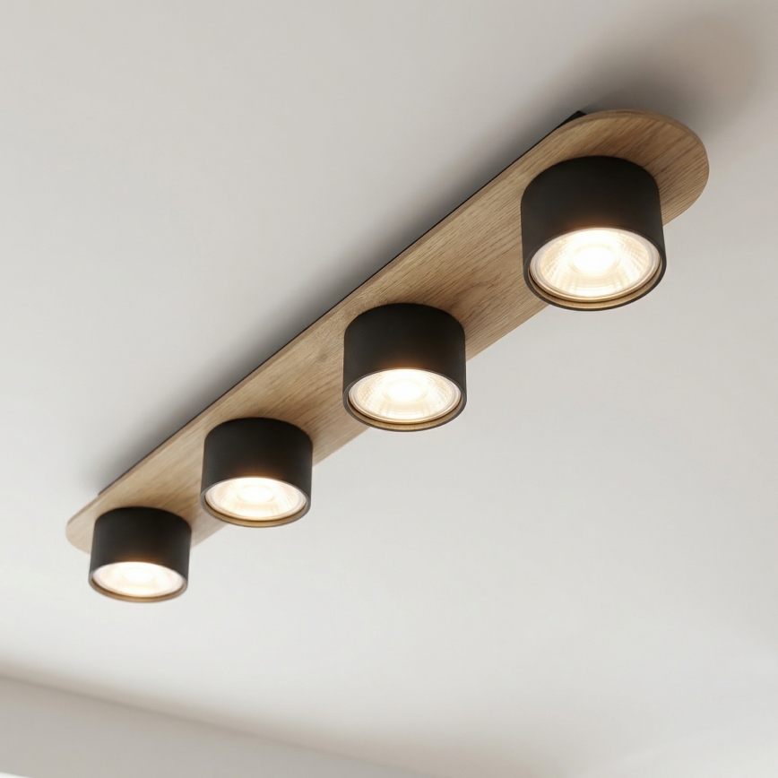 Потолочный светильник DIAZ 4xGX53/12W/230V черный/коричневый