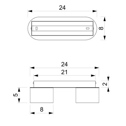 Потолочный светильник DIXIE 2xGX53/11W/230V голубой