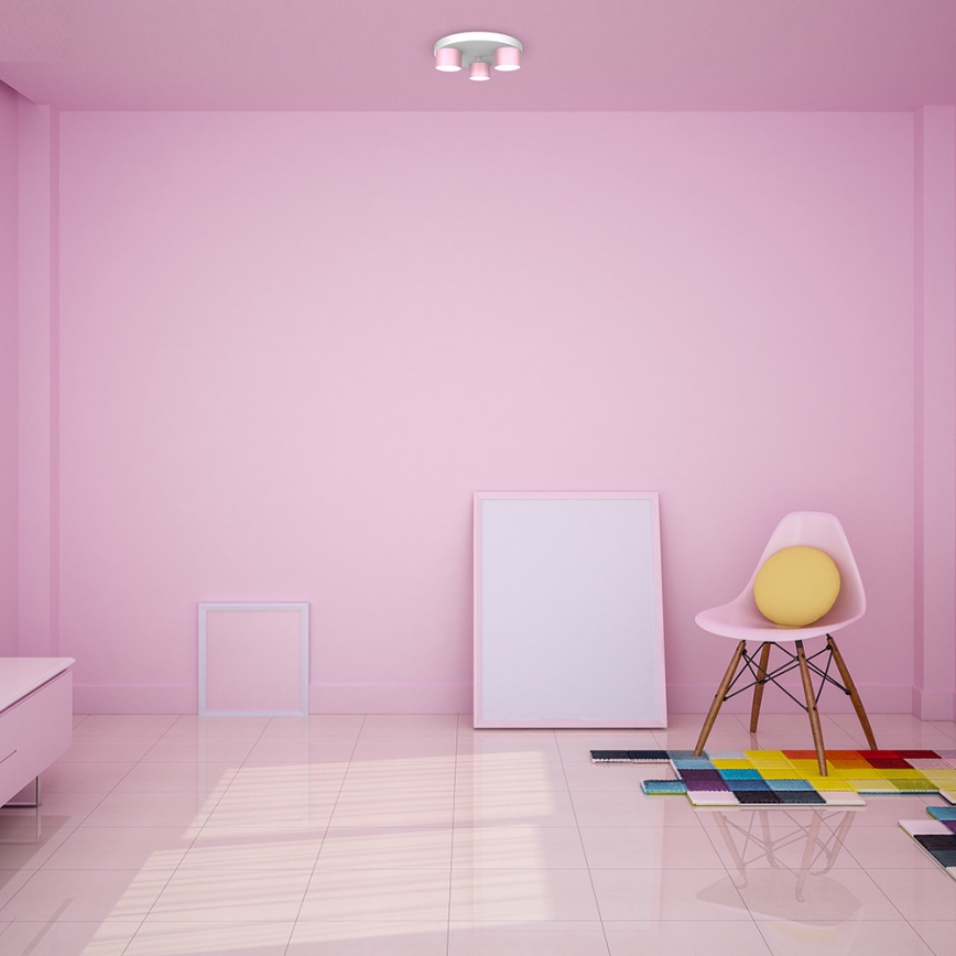 Потолочный светильник DIXIE 3xGX53/11W/230V розовый