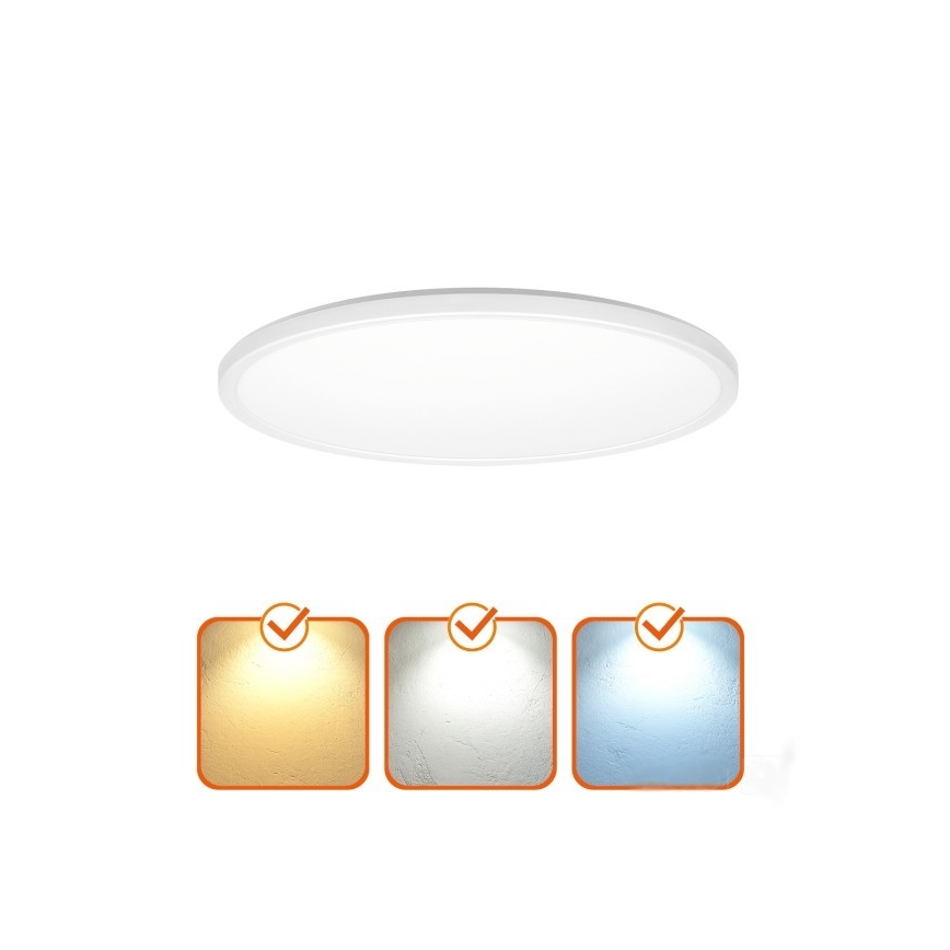 Светодиодный потолочный светильник для ванной NIVERA LED/32W/230V IP54 3000/4000/6000K диаметр 42 см белый