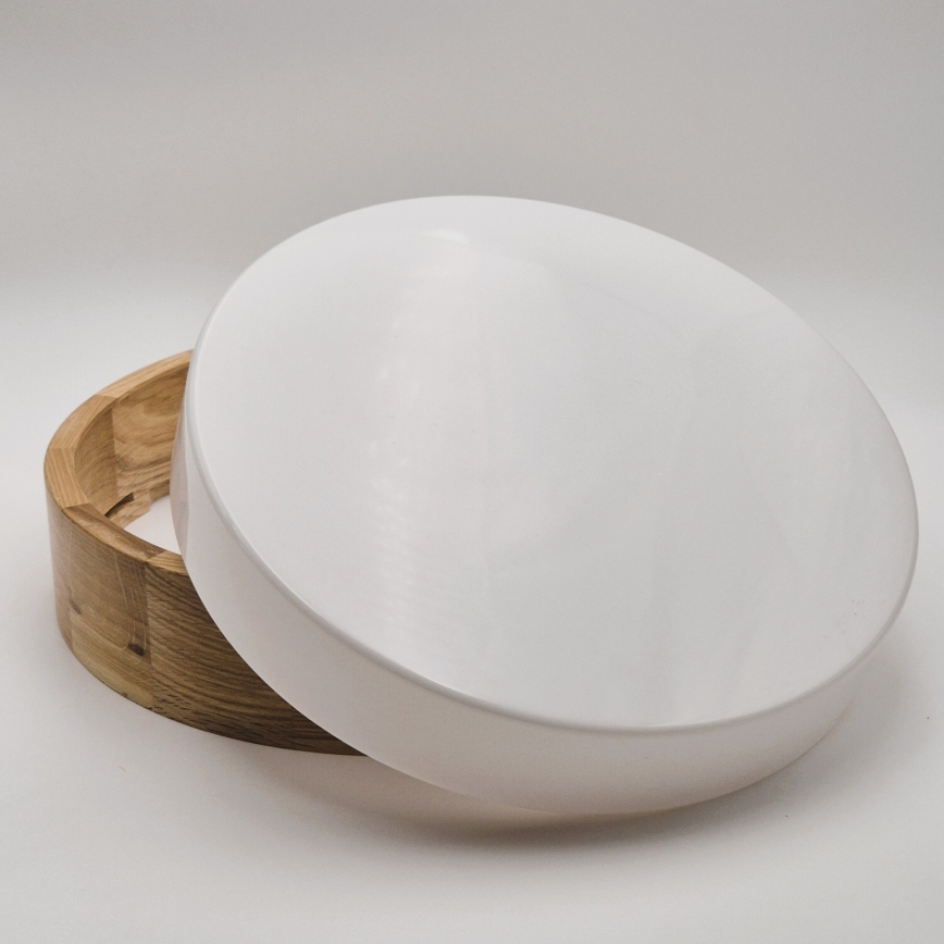 Потолочный светильник для ванной OAK, 3×E27, 15 Вт (на лампу), 230 В, цвет дуб, диаметр 37 см, степень защиты IP54