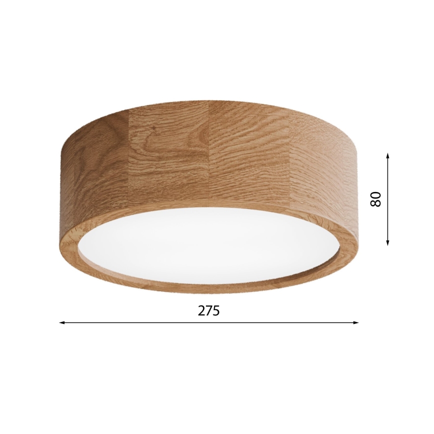 Потолочный светильник для ванной комнаты CLEO 2xE27/24W/230V IP54 диаметр 27,5 см дуб