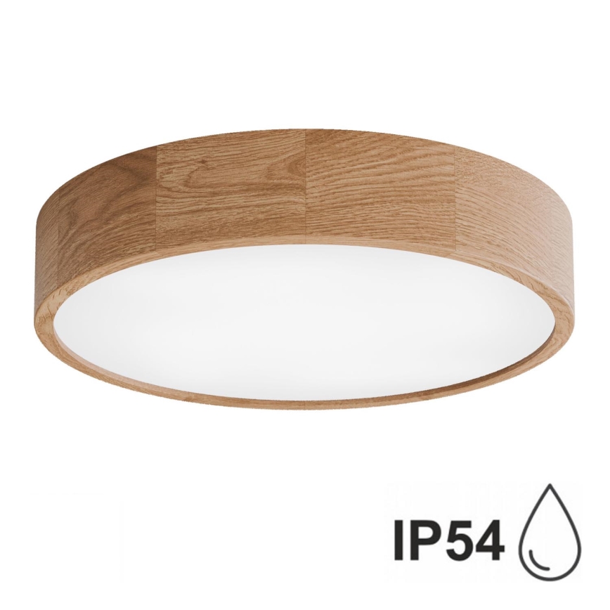 Потолочный светильник для ванной комнаты CLEO 4xE27/24W/230V IP54 диаметр 47,5 см дуб