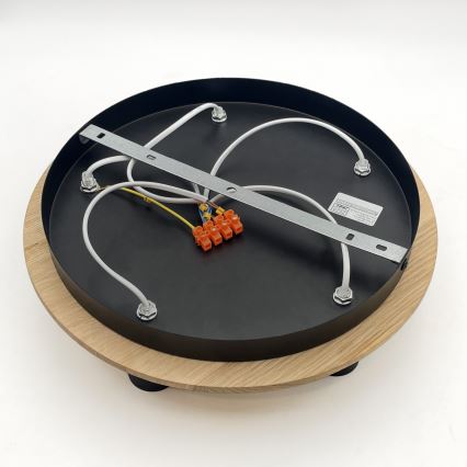 Потолочный светильник DUSTY 5xE27/15W/230V диаметр 34 см дуб/черный