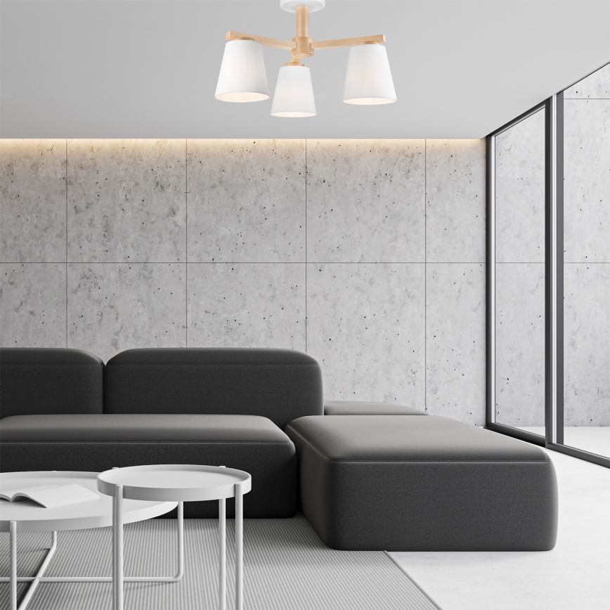 Потолочная люстра ELLIE 3xE27/60W/230V бук