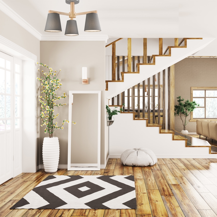 Потолочная люстра ELLIE 3xE27/60W/230V серый/бук