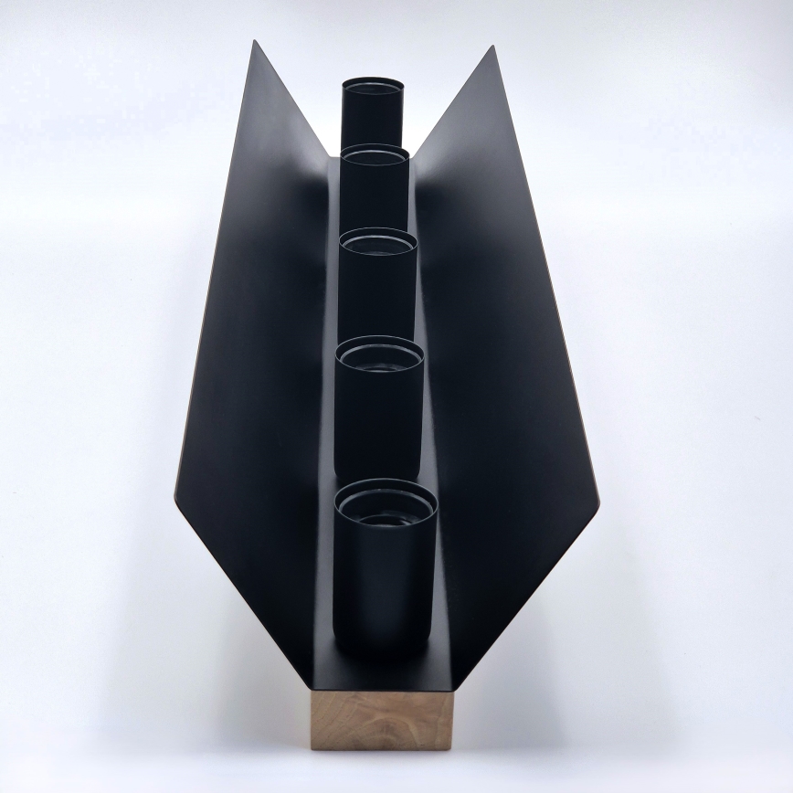 Потолочный светильник ESME 5xE27/15W/230V черный/дуб