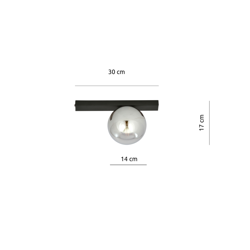 Потолочный светильник FIT 1xE14/10W/230V черный/серый