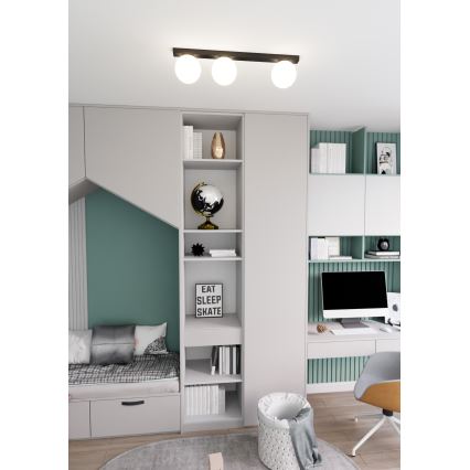 Потолочный светильник FIT 3xE14/10W/230V черный/белый