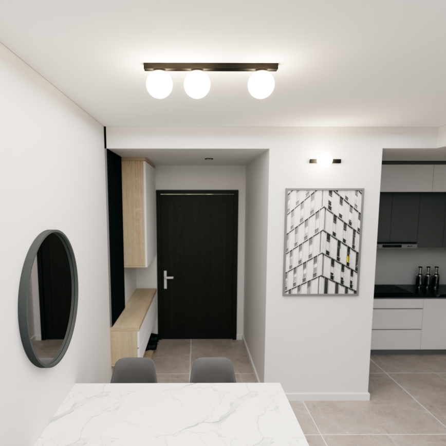 Потолочный светильник FIT 3xE14/10W/230V черный/белый