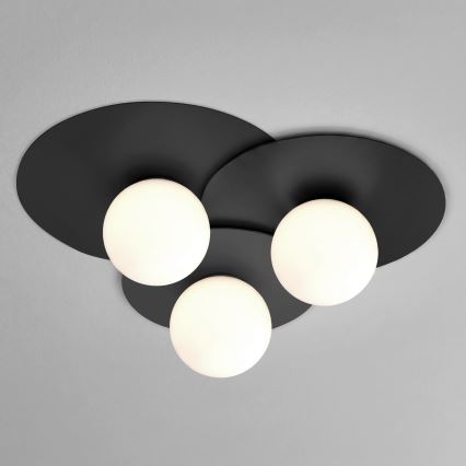 Потолочный светильник FLAT 3xE27/15W/230V 55x60 см чёрный