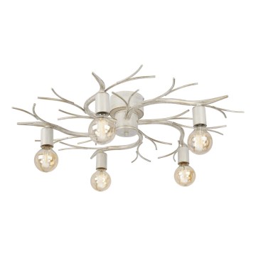 Потолочный светильник GARNISH 5xE27/15W/230V белый/патина