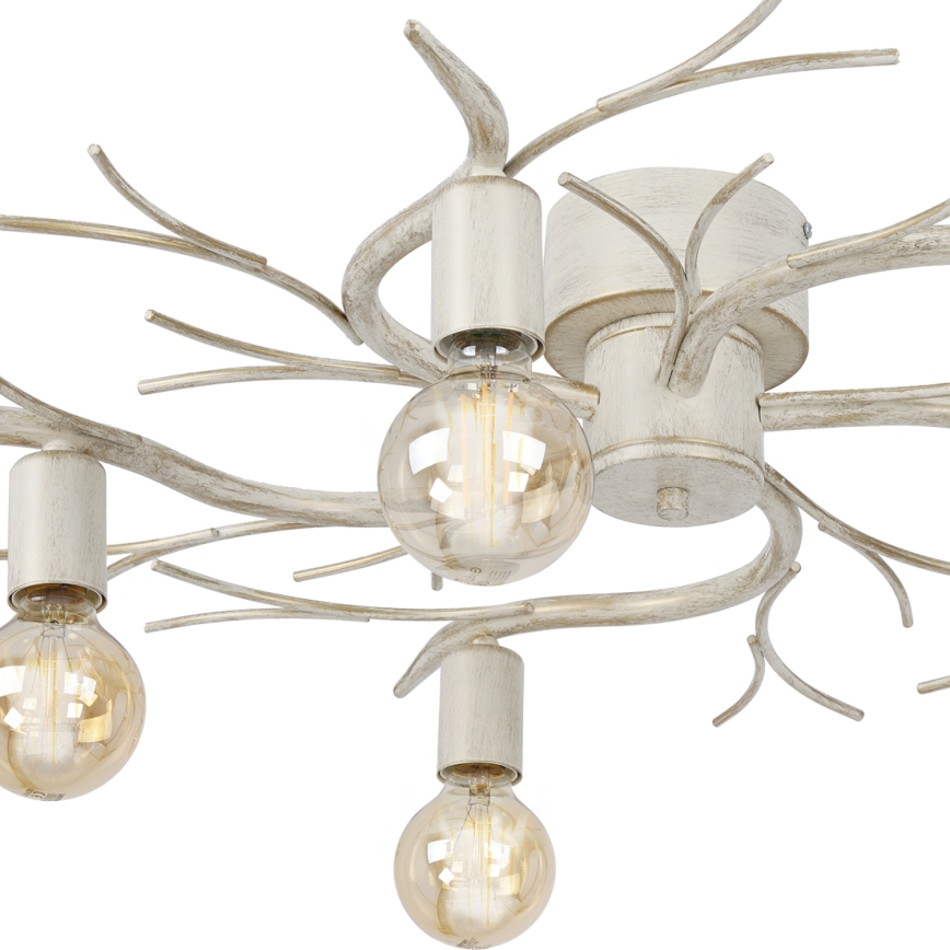 Потолочный светильник GARNISH 5xE27/15W/230V белый/патина