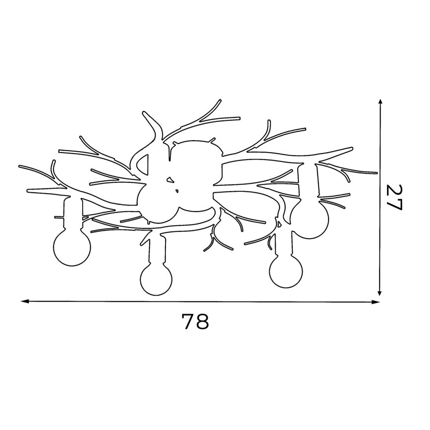 Потолочный светильник GARNISH 5xE27/15W/230V белый/патина