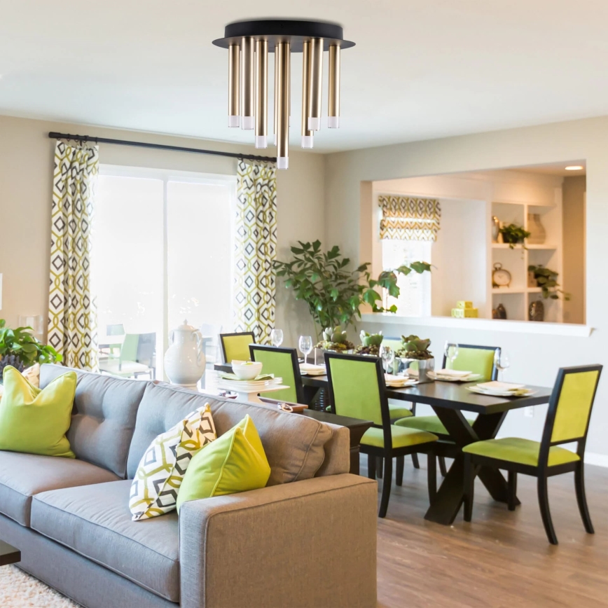 Потолочный светильник GLAM 9xG9/8W/230V золотистый