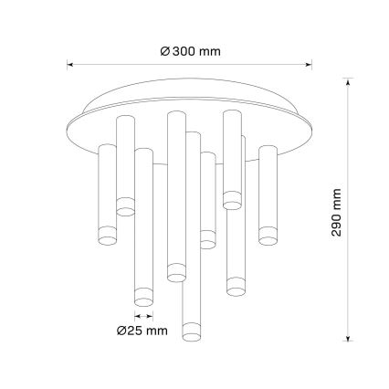 Потолочный светильник GLAM 9xG9/8W/230V золотистый