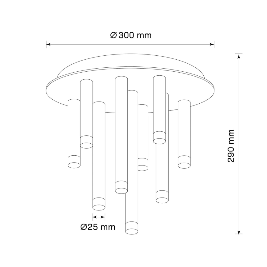 Потолочный светильник GLAM 9xG9/8W/230V золотистый