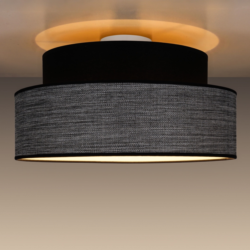 Потолочный светильник GRACE 1xE27/60W/230V черный/серый
