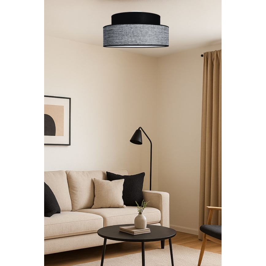 Потолочный светильник GRACE 1xE27/60W/230V черный/серый