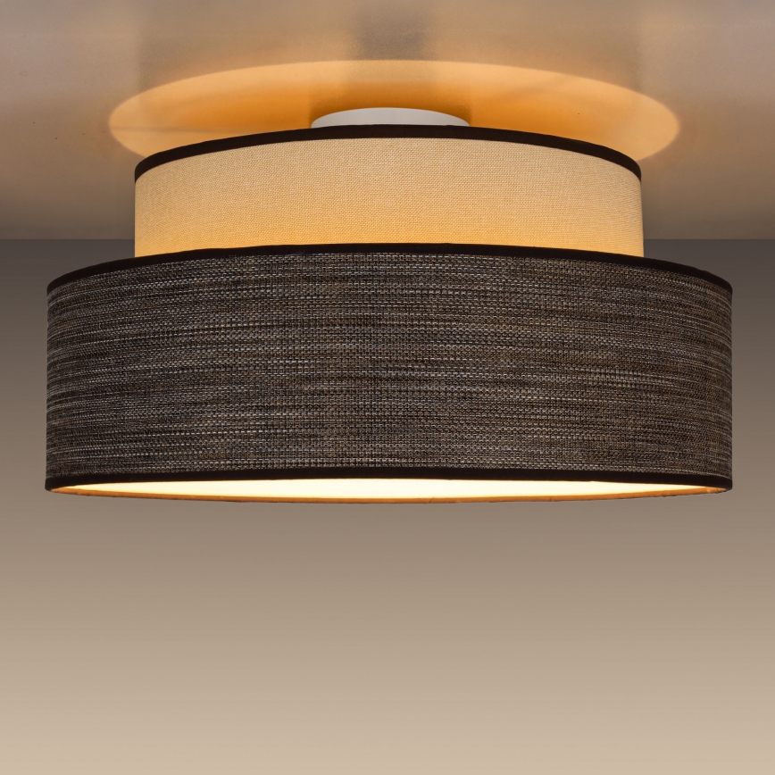 Потолочный светильник GRACE 1xE27/60W/230V кремовый/коричневый