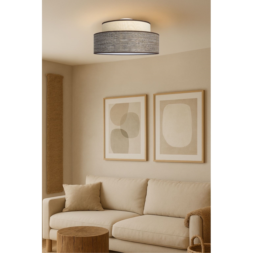 Потолочный светильник GRACE 1xE27/60W/230V кремовый/коричневый