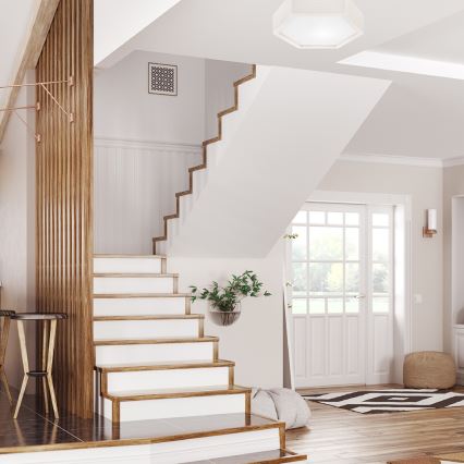 Потолочный светильник HEX 1xE27/60W/230V ⌀ 32 см белая сосна