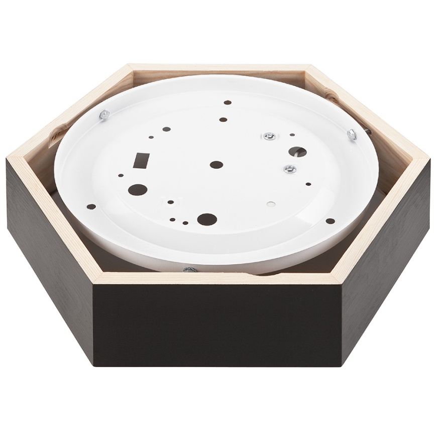 Потолочный светильник HEX 1xE27/60W/230V ⌀ 32 см черная сосна