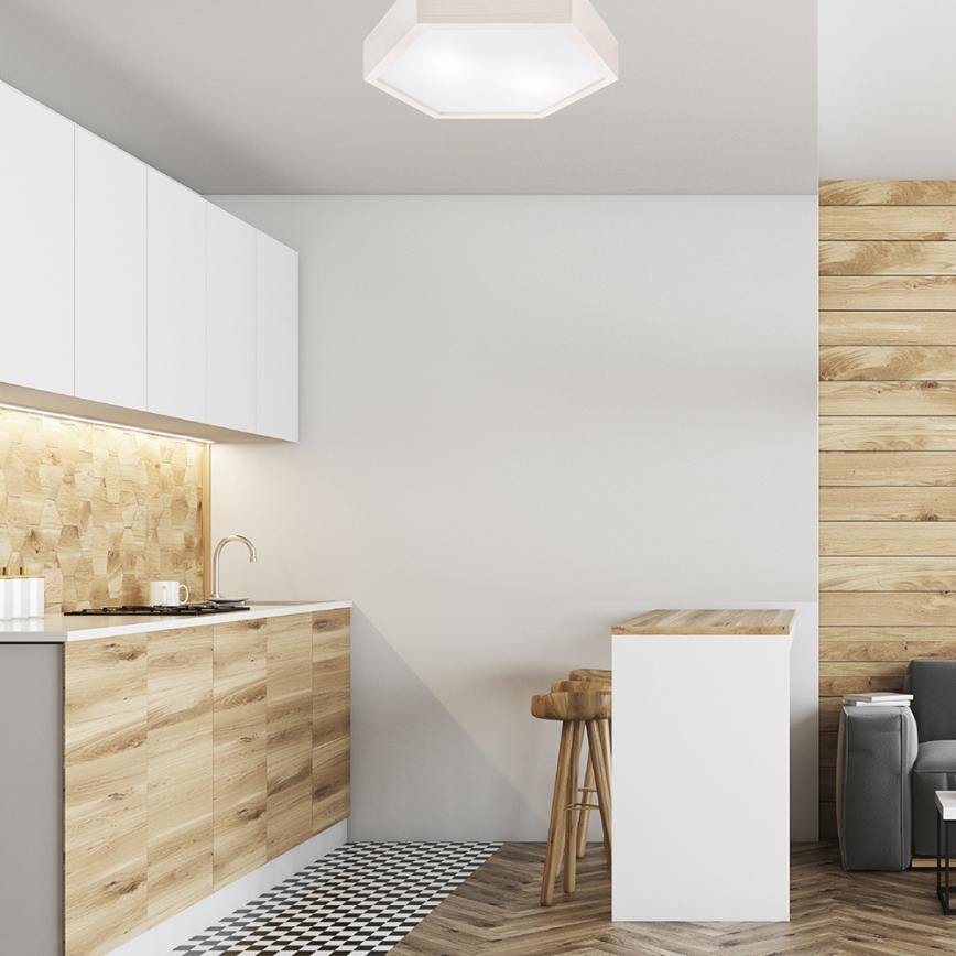 Потолочный светильник HEX 2xE27/60W/230V ⌀ 43 см белая сосна