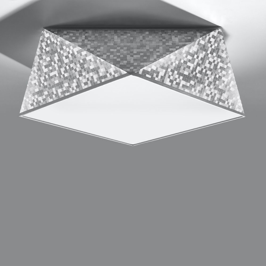 Потолочный светильник HEXA 2xE27/60W/230V серебряный