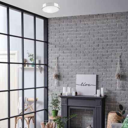 Потолочный светильник JONAS 1xE27/60W/230V диаметр 26 см блестящий хром