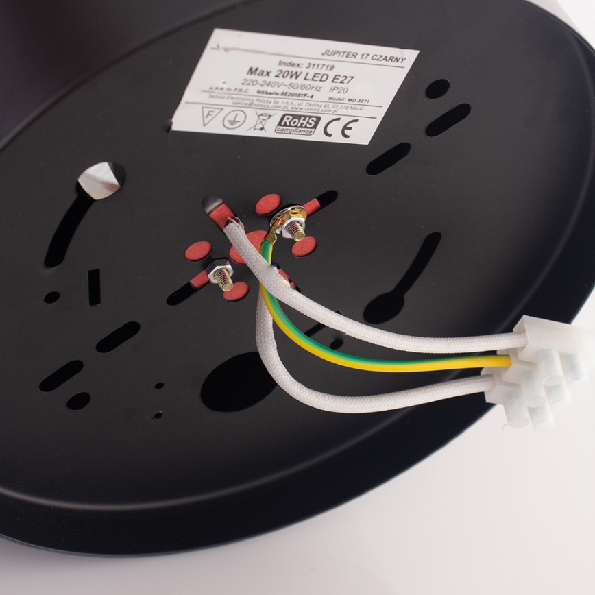 Потолочный светильник JUPITER 1xE27/20W/230V 181x165 мм