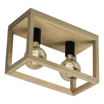 Потолочный светильник KAGO, 2x E27, 60 Вт, 230 В, матовый дуб