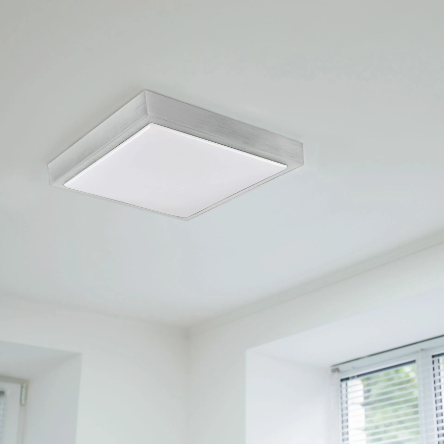 Потолочный светильник KAZIMIERZ 2xE27/20W/230V 29,5x29,5 см серебристый