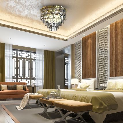 Потолочный светильник LUXURIA 9xE14/40W/230V диаметр 48 см золотистый