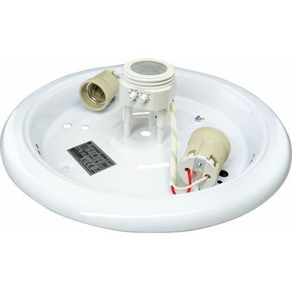 Потолочный светильник MANA с датчиками движения и сумерек, 2×E27, 40 Вт, 230 В, диаметр 30 см, белый