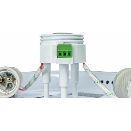 Потолочный светильник MANA с датчиками движения и сумерек, 2×E27, 40 Вт, 230 В, диаметр 30 см, белый