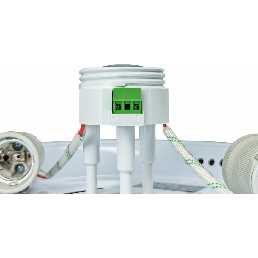 Потолочный светильник MANA с датчиками движения и сумерек, 2×E27, 40 Вт, 230 В, диаметр 30 см, белый