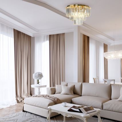 Потолочный светильник MILANO 6xE14/40W/230V золотистый