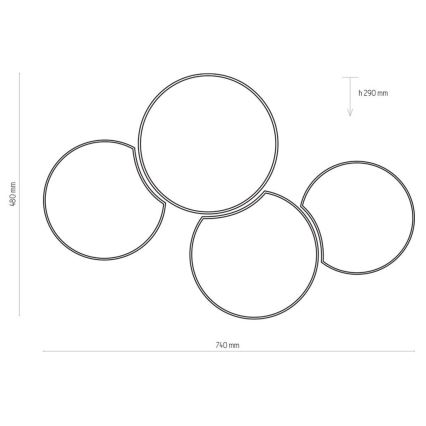 Потолочный светильник MONA 4xE27/15W/230V белый