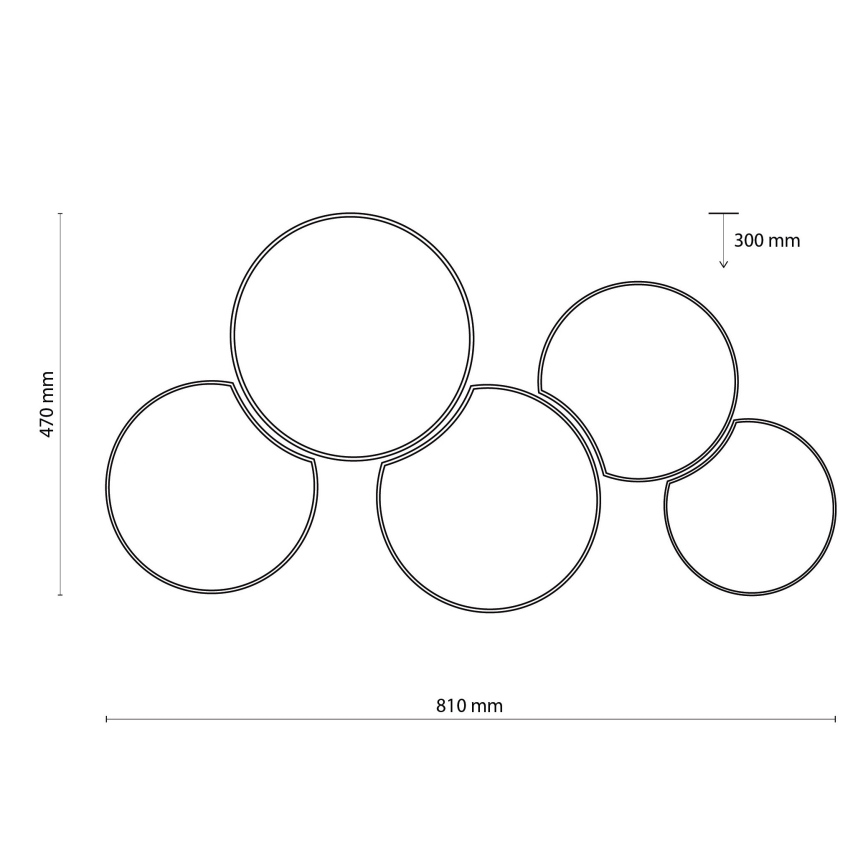 Потолочный светильник MONA 5xE27/15W/230V белый