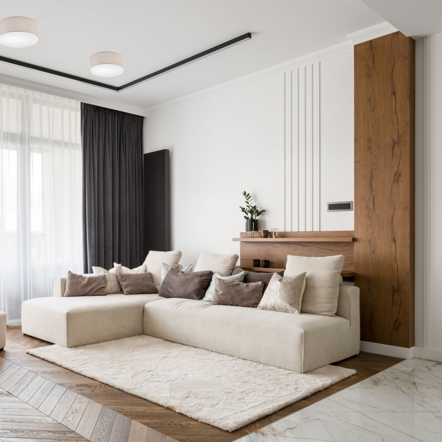 Потолочный светильник MONTE 1xE27/60W/230V диам. 35 см бежевый