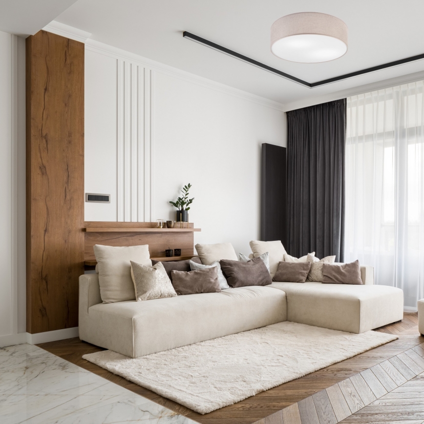 Потолочный светильник MONTE, 2xE27/60W/230V, бежевый