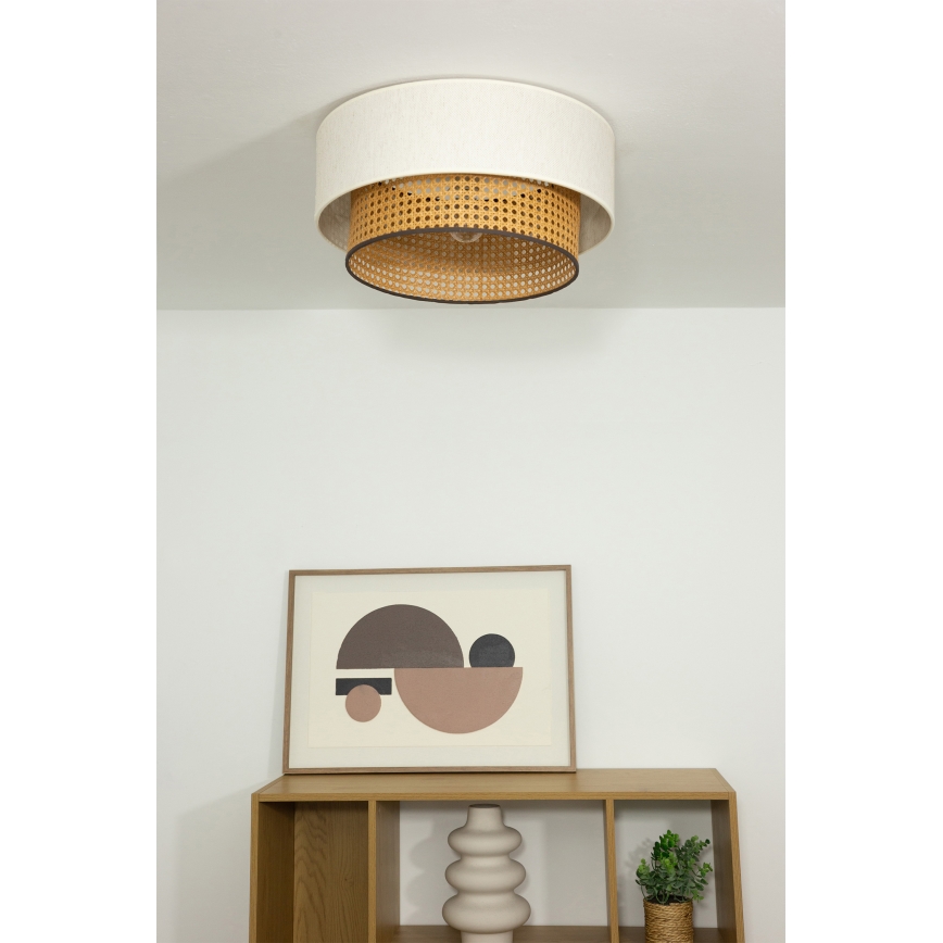 Потолочный светильник NATIA 1xE27/60W/230V, диаметр 45 см, белый/коричневый