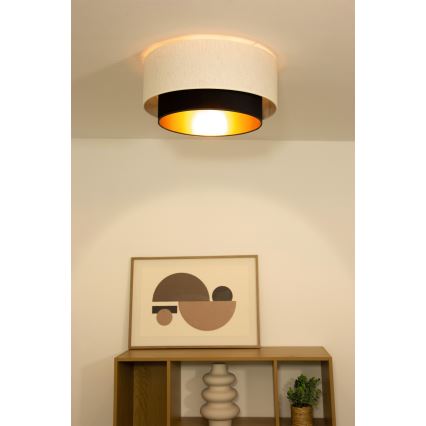 Потолочный светильник NATIA, 1xE27/60W/230V, Ø 45 см, белый/чёрный