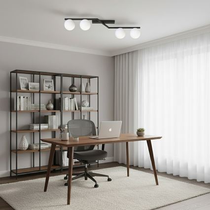 Потолочный светильник NATON 4xE14/10W/230V черный/белый