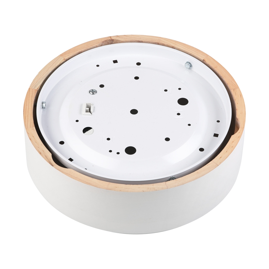 Потолочный светильник NATURAL 1xE27/15W/230V, Ø 27,5 см, сосна/белый