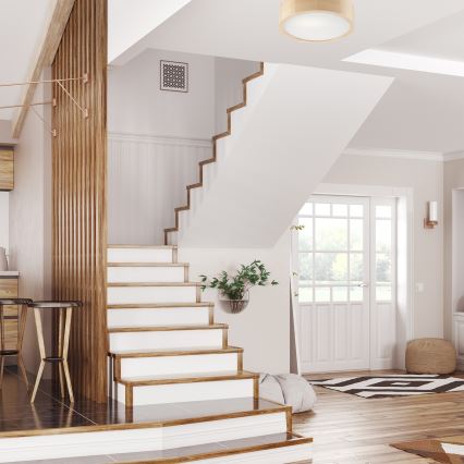 Потолочный светильник NATURAL 1xE27/60W/230V Ø 27 см сосна