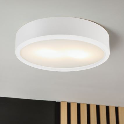 Потолочный светильник NATURAL 3xE27/15W/230V, диам. 37,5 см, сосна/белый
